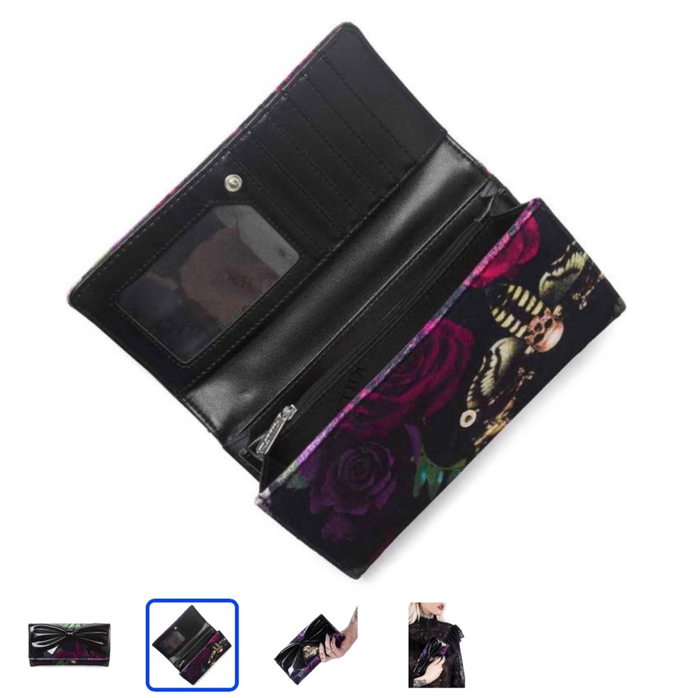 Killstar Black and Purple Floral Clutch - Picture 4 of 7